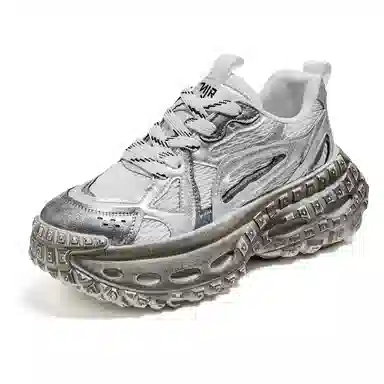 南极人 网布 复古质感时尚休闲运动风个性轮胎鞋 防滑耐磨轻便增高 低帮 老爹鞋 男款