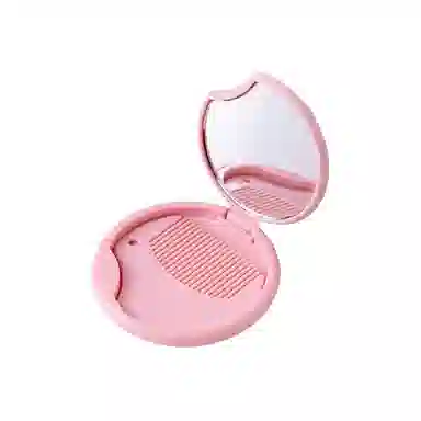 米甜兔 白色单面手持镜子 便捷