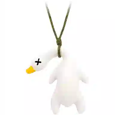 柔尔熊 太热了鸭 变色小白鸭 创意可爱潮流包挂车内挂饰  谷圈挂件