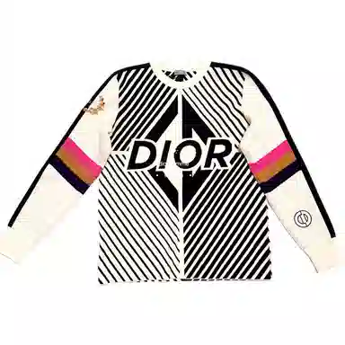 DIOR FW23 Logo Knit Sweater White