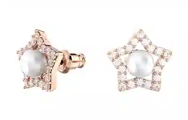 Swarovski Stella Pearl Rose Gold Earrings