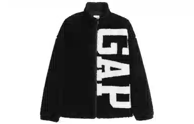 GAP Logo Print Jacket Black