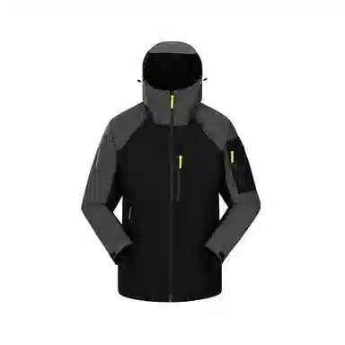 探路者 户外运动机能风撞色单层登山服外套 防风防水透湿冲锋衣 男女同款