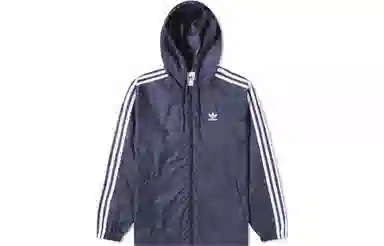 adidas Originals Logo Hoodie Jacket Blue