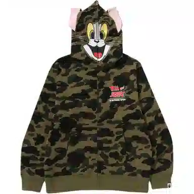 BAPE x Tom and Jerry SS25 Green Hoodie