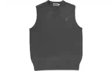 A BATHING APE V-Neck Knit Vest Black
