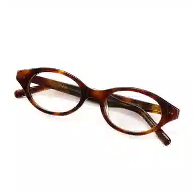 青雉作 厚框佩戴舒适 合金酷酸板材 猫眼 光学镜架 女款 玳瑁色 黑色