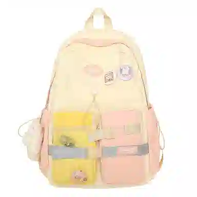 揽月 简约撞色可爱校园通勤 尼龙 双肩包 女款 多色