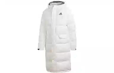 adidas Long Hooded Down Jacket White