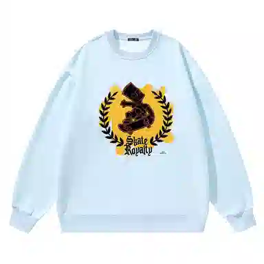 The Simpsons Loose Letter Casual Heavyweight Long Sleeve Sweatshirt