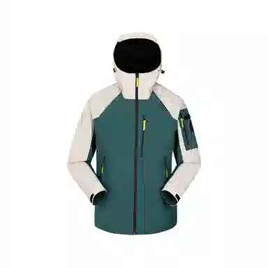 探路者 户外运动机能风撞色单层登山服外套 防风防水透湿冲锋衣 男女同款
