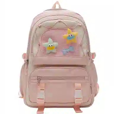 醇龙 可爱高中生初中生学生女大学生休闲旅游轻便电脑背包 帆布 双肩包 常规 女款 多色