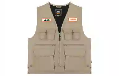 Vans x ROKIT Geometric Stripe Vest Khaki