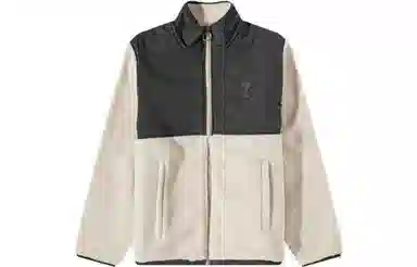 AMIPARIS Patchwork Zip Fleece Jacket