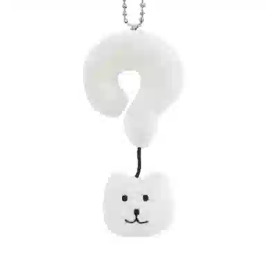 零界 可爱问号小熊 学院风卡通治愈 创意手机绳包包 行李箱 卡通玩偶 毛绒 挂件 男女同款情侣款