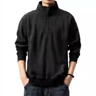 贵色 高端纯色宽松美式休闲卫衣 男款