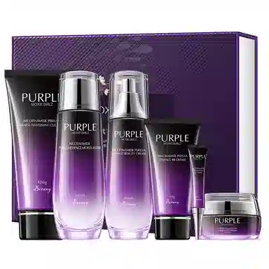 慕斯女孩 烟酰胺紫苏精华皙颜护肤套装 淡纹控油收缩毛孔补水滋润型 六件套