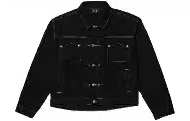 THUG CLUB Denim Jacket Black