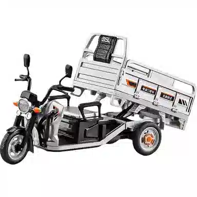 星星科教 合金三轮摩托车模收藏 后斗升降 挡板放下 成品模型