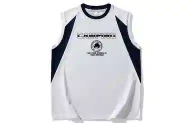 王者荣耀 李白款 美式复古插色休闲高街户外运动日常通勤无性别直筒圆领无袖背心 男女同款