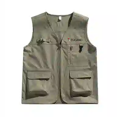 啄木鸟 户外工装机能风多口袋拉链休闲宽松速干无袖马甲 男女同款