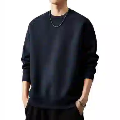 贵色 重磅简约基础款纯色卫衣 男款