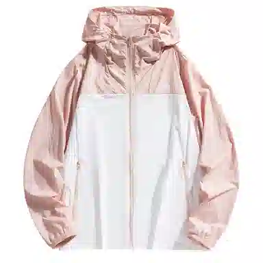 贵人鸟 透护轻逸系列 美式复古高街舒适时尚简约拼接撞色口袋拉链轻薄连帽 透气防紫外线防晒服 男女同款