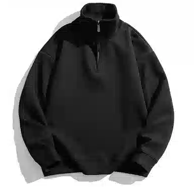 国际米兰足球俱乐部 纯色简约半拉链宽松运动百搭立领卫衣 男女同款