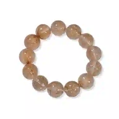 祥燕 高端珍品大尺寸财富之石金丝绵密富贵随行招财显白手饰好运天然 金发晶 手串 男女同款情侣款