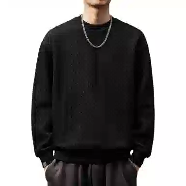 贵色 宽松做旧青春流行卫衣 男款 黑色