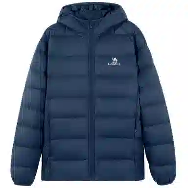 CAMEL Warm Fleece Hoodie Down Jacket