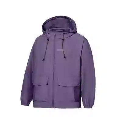 鸭鸭 美式高街纯色大口袋设计薄款凉爽宽松连帽抽绳夹克外套 男女同款