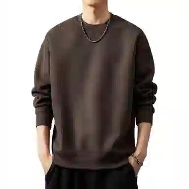 贵色 重磅简约基础款纯色卫衣 男款