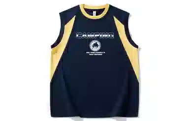 王者荣耀 李白款 美式复古插色休闲高街户外运动日常通勤无性别直筒圆领无袖背心 男女同款