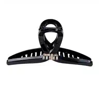 左欧 抓夹大号水钻字母黑色发量多交叉鲨鱼夹发卡夹子头饰 亚克力 发夹 女款