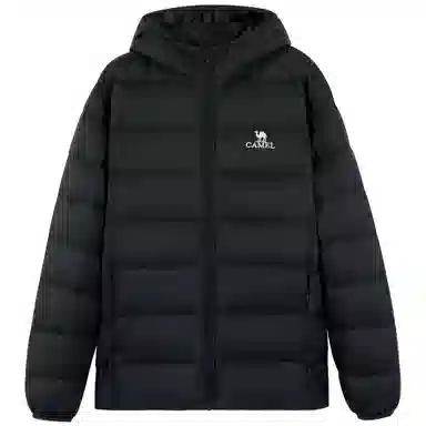 CAMEL Warm Fleece Hoodie Down Jacket