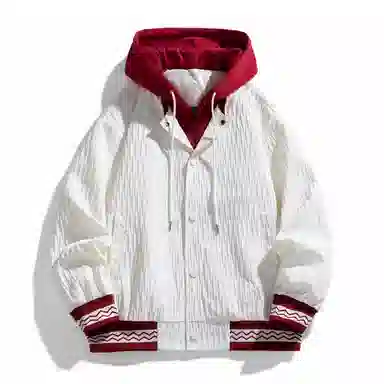 国际米兰足球俱乐部 美式纯色假两件连帽落肩长袖夹克外套 男女同款