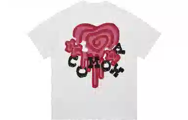 COMOWA Vintage Embroidered Heart Logo T-Shirt