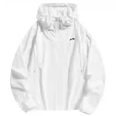 贵人鸟 透护轻逸系列 美式复古高街舒适时尚简约拼接撞色口袋拉链轻薄连帽 透气防紫外线防晒服 男女同款