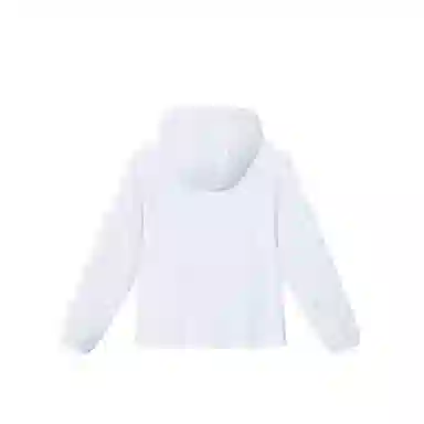 大童 鸿星尔克儿童 纯色拉链连帽长袖防晒服 正白