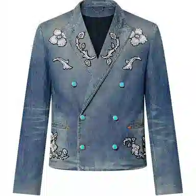 Louis Vuitton FW24 Embroidered Denim Jacket
