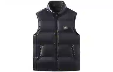 鸭鸭 轻薄立领休闲保暖纯色马甲 男款