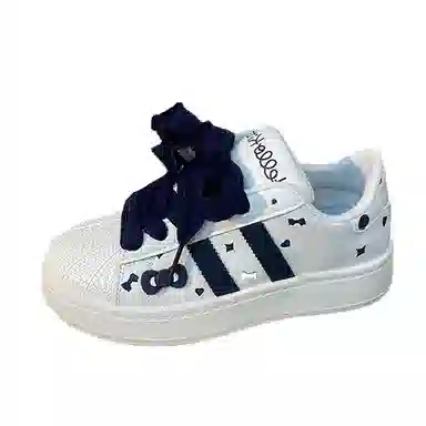 超纤皮 小众设计可爱蝴蝶结潮流时尚休闲百搭青春学院风 耐磨透气轻便 低帮 生活休闲鞋 女款