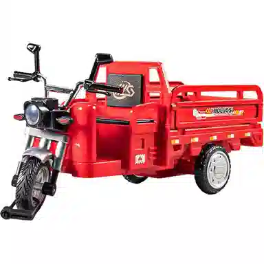 星星科教 合金三轮车仿真拉货三蹦子收藏摆件 成品模型