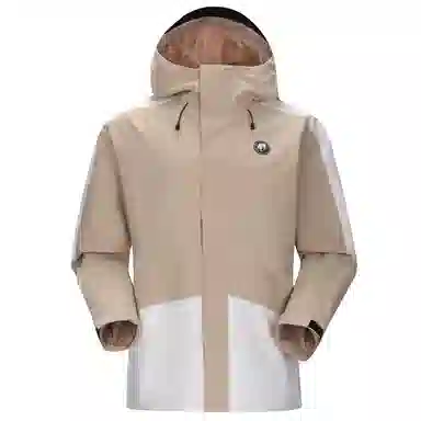 熊猫 休闲徒步轻量化撞色户外防水防风透湿连帽单层冲锋衣 男女同款