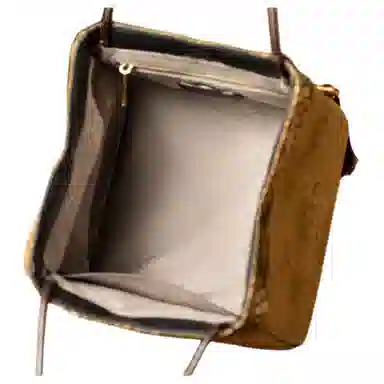 上海故事 新中式国风拼接设计 桑蚕丝香云纱 手提包 中号 女款 新黄绿/铁锈红