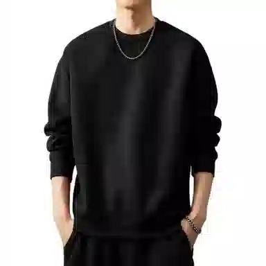 贵色 重磅简约基础款纯色卫衣 男款