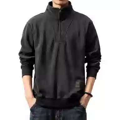 贵色 高端纯色宽松美式休闲卫衣 男款
