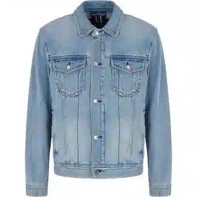 Armani Exchange SS24 Washed Denim Jacket Indigo