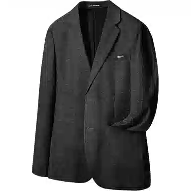 利郎 绵羊毛商务休闲西装领极简风单排扣修身西服 男款 浮岩灰